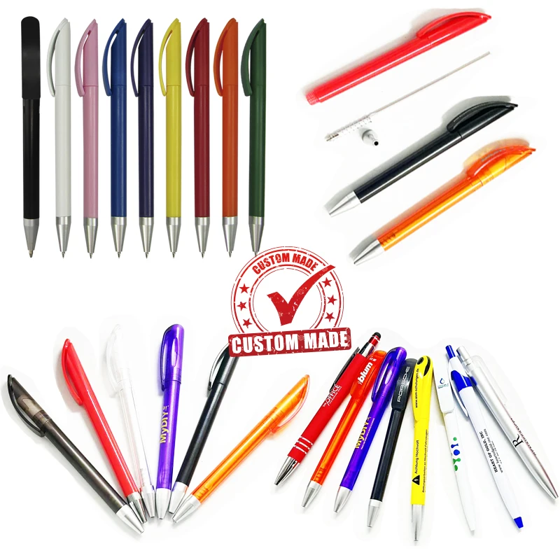 White Cheap Plastic Twist Action pens with Custom logo Personalized Ball Pen Branded Custom Promotional pens