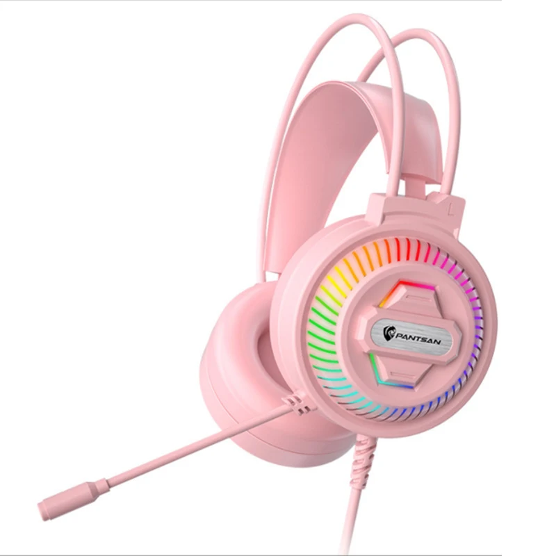 PSH-400 headset computer head-mounted flame flash colorful gaming wired headphone with microphone