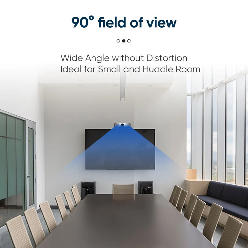  Rocware 1/2.7 inch high quality CMOS camera conference 4X digital zoom 1080p eptz for Video Conference