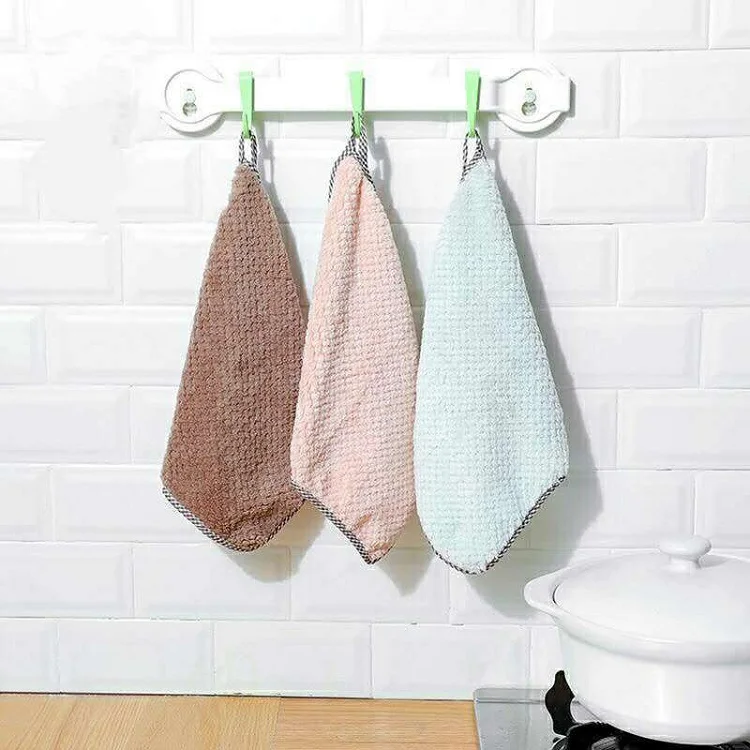 
Hanging hand towel absorbent thickened rag hand washing towel 