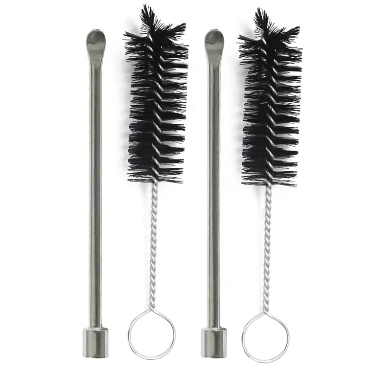 
Custom Dabber Tool 58MM Sliver Wax Dabbing Tool with titanium nail clean tool brush dry herb 