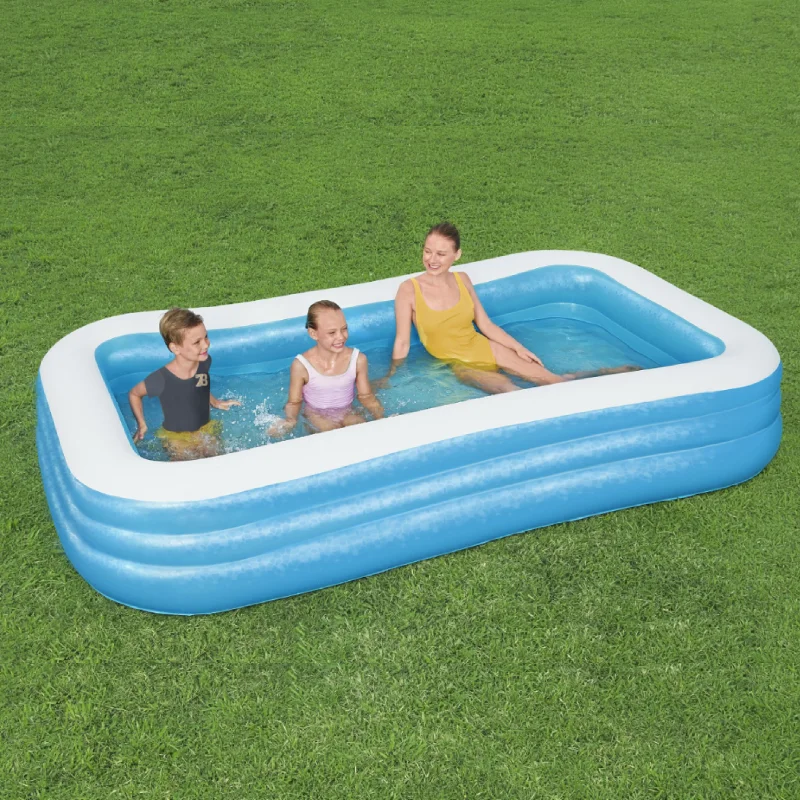 Factory Supply Fascinating Price Kids Rectangular inflatable Plastic swimming pool