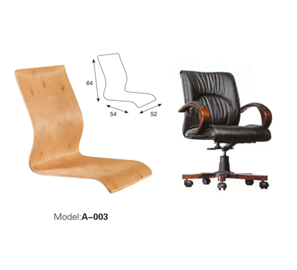 Curved Plywood seat board Stack Chair Seat for Office Use