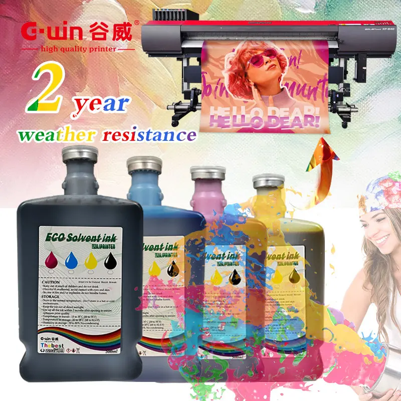 High Quality 500ml Outdoor Eco Solvent Ink for I3200 DX5 XP600 Printer New Generation Eco-Friendly Ink