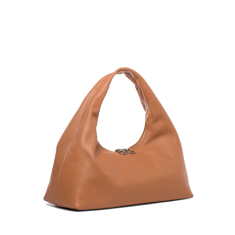 Brown Leather Ladies  shoulder bag Custom Designer Fashion handbag For women