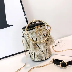 2021 knitted purse weave bag summer handbags shoulder bag for women