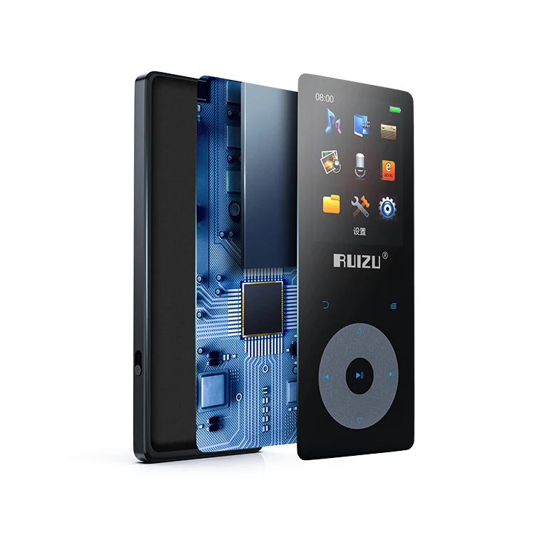 RUIZU X02B Metal Housing Mp3 Decoder Board 8gb 16gb 32gb Storage Usb Read Students E-book Reading Mp3 Player