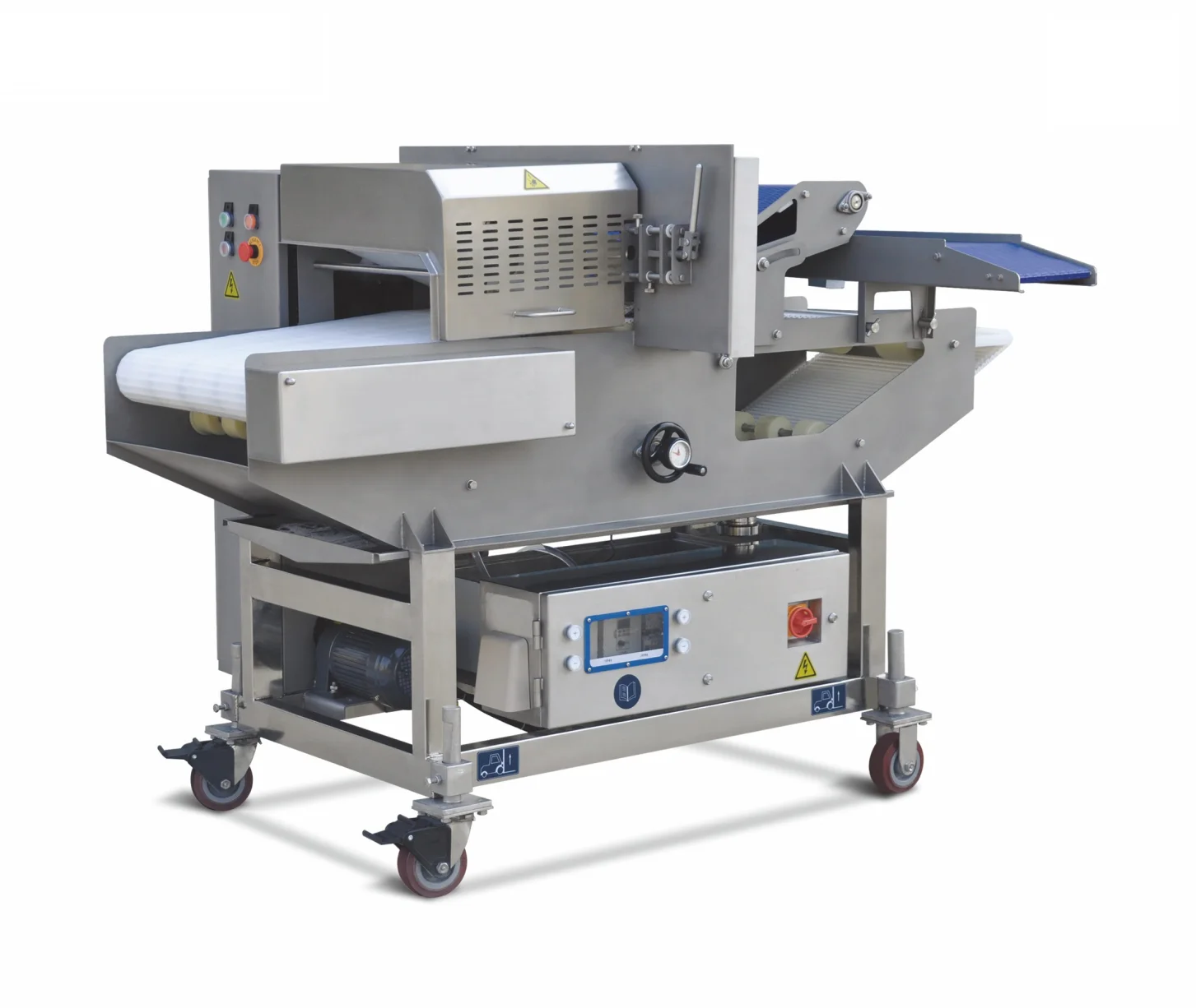 Automatic fresh chicken breast meat horizontal slicer with intelligent sorting system for adjustable thickness slicing