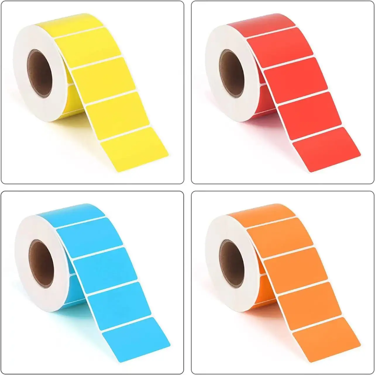 Factory Custom Product Labels Color Direct Thermal Labels High Quality Blank Barcode Thermal Sticker Roll 2.25 X 1.25 Paper Roll