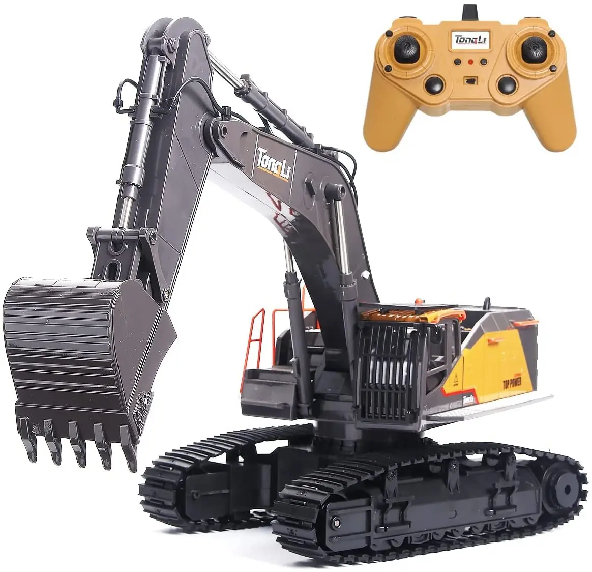 Полнофункциональный корпус из сплава Rc 1/14 Huina 1592 экскаватор с дистанционным управлением 22 канала 2 4 ГГц инженерный строительный грузовик