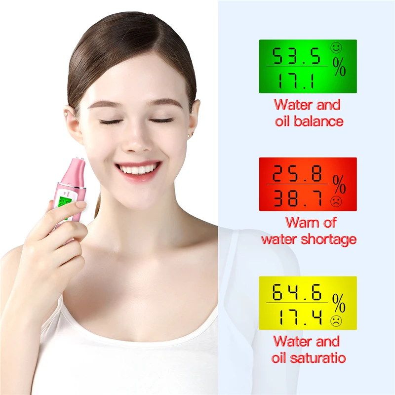 
Professional Smart Mirror Body Facial Moisture Oil Water Tester Portable Smart Skin Analyzer 