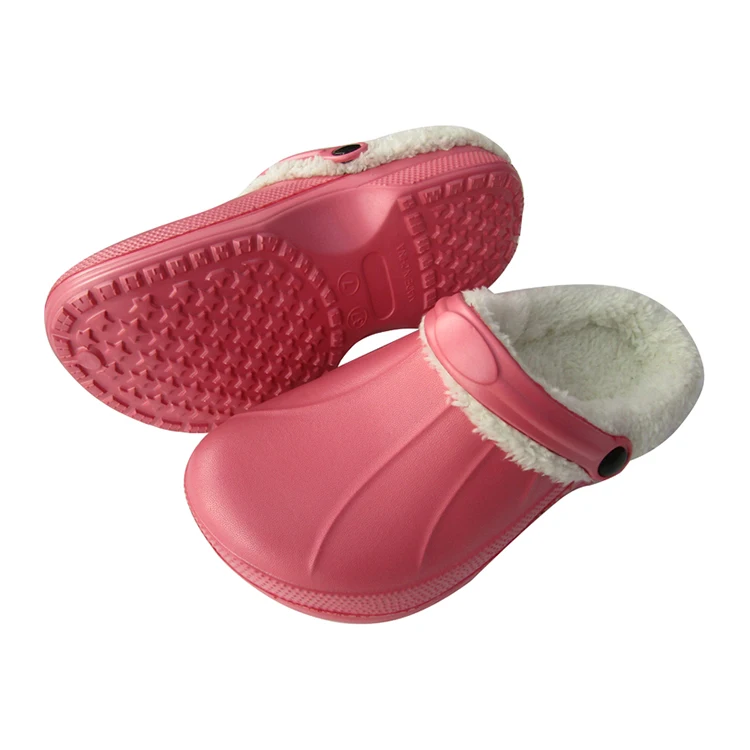 
winter snow indoor fur custom chef eva clogs shoes for men 