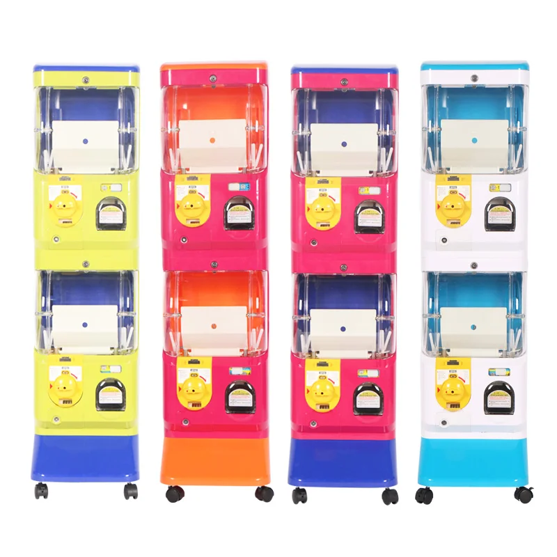 Clear Colour Attractive Coin Operated Vending Machine for Capsule Toys
