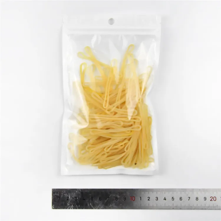 Custom Logo Cheapest Wholesale For Binding Industrial Bundling Strong Elastic Yellow Natural Flat Rubber Band