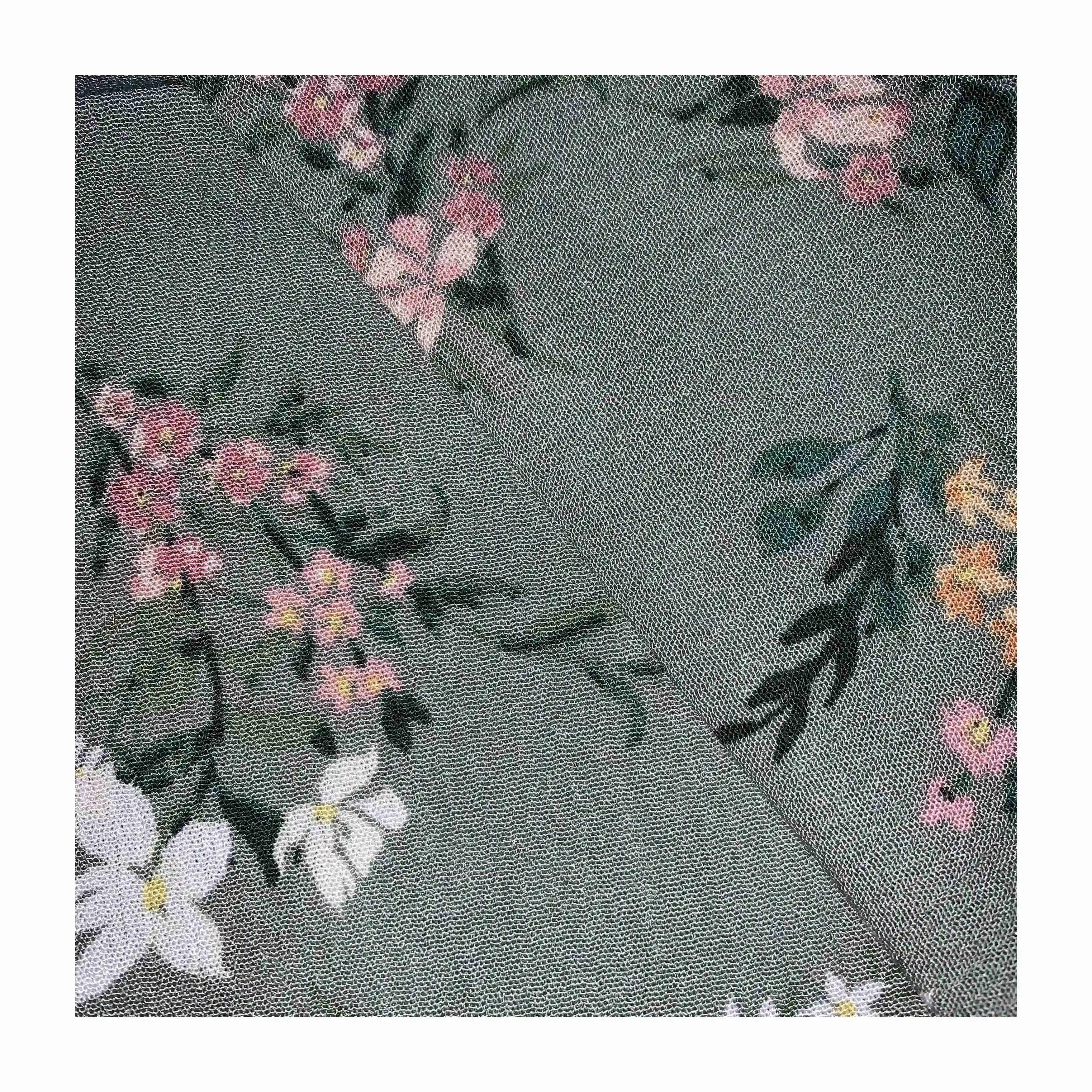 Новый продукт 100% искусственная ткань 30*24/68*44 креп тканый принт