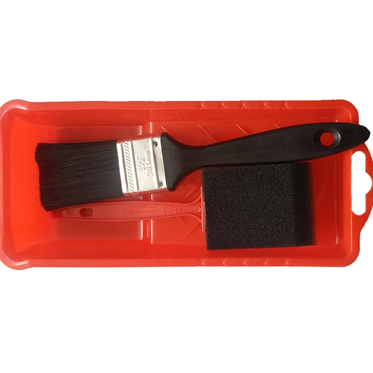 Factory Direct Sale Multifunctional Plastic Handle Easy Color Paint Roller Tray For Art Painting