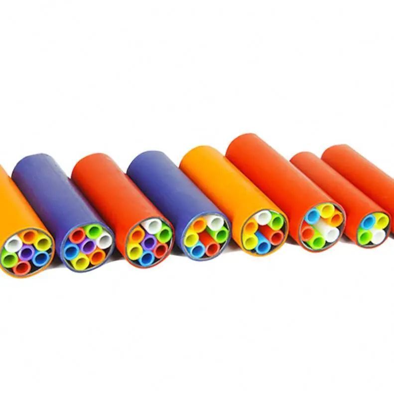 Underground Fiber Cable HDPE Microduct 2 ways 14/10 mm With PE Sheath 1.2mm For Telecom Cable Blowing Project