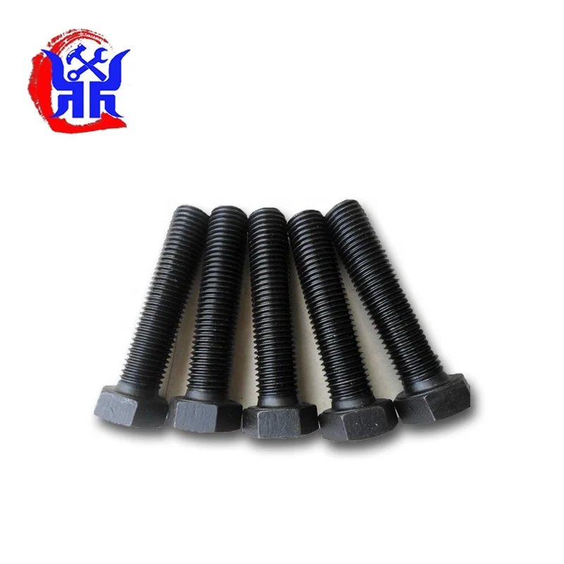M10x45mm Hex Head Screw Bolts Fastener Grade 8.8 Carbon Steel Black Hexagon Head Bolt Screw