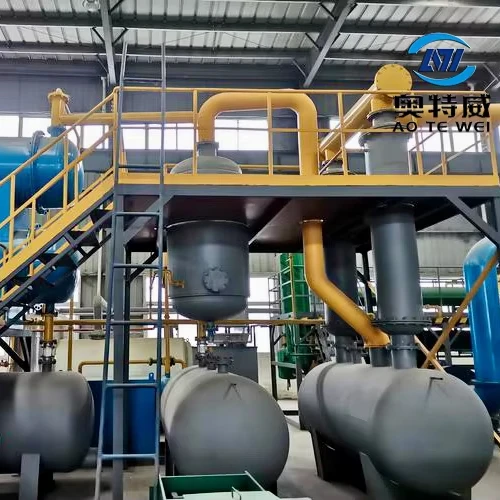 100Ton Highly productive  waste oil sludge thermal cracking pyrolysis plant waste oil to diesel oil distillation machine