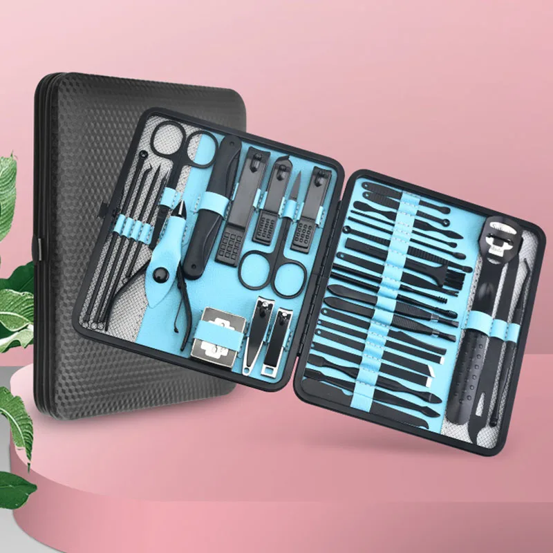 Latest Design Professional Manicure Pedicure Set 36 in 1 Face Foot Hand Nail Care Tool  Stainless Steel Fingernail Clipper Kit