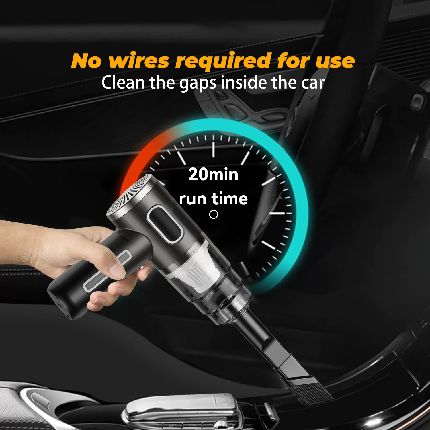 new High Quality Wholesale Strong Suction Mute Portable Car Vacuum Cleaner Wireless Car Vacuum cleaner