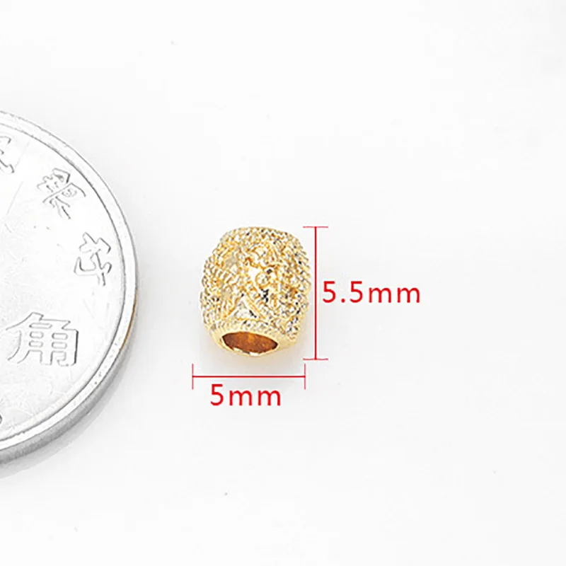 High quality Semi-finished DIY jewelry Bracelet Findings accessories connection bead Copper brass round Connect spacer beads