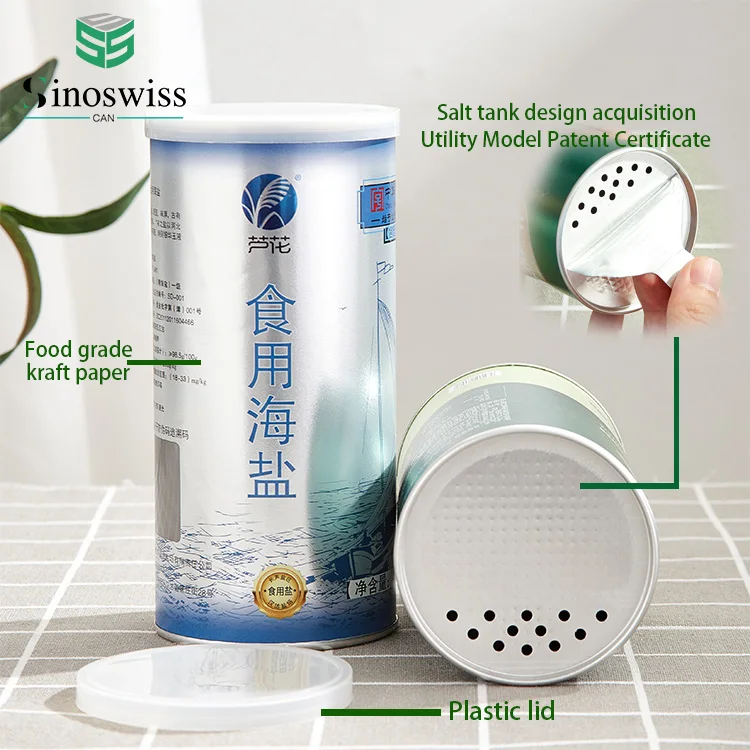 Customized Label Chili Powder Seasoning Paper Tube Spice Jars Packaging With Shaker Lid