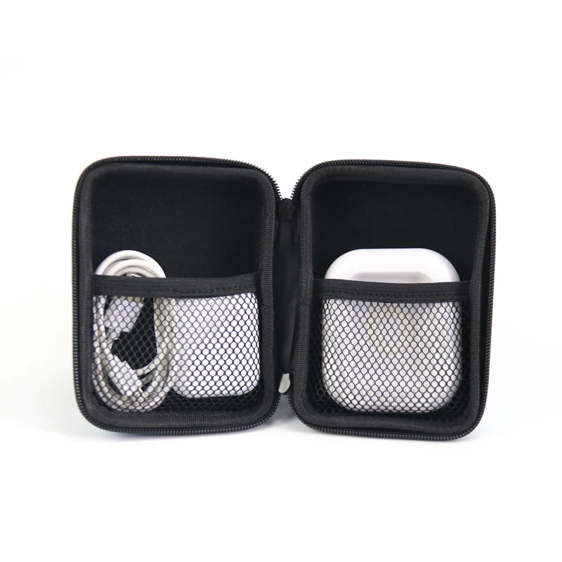 Wholesale Blue Wired Earphone Box Square Bluetooth Earphone Carrying Bag EVA Wireless Earphone Case