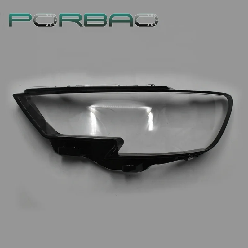  PORBAO Auto Parts Black Border Transparent Headlight Lens Cover for A3 16-19