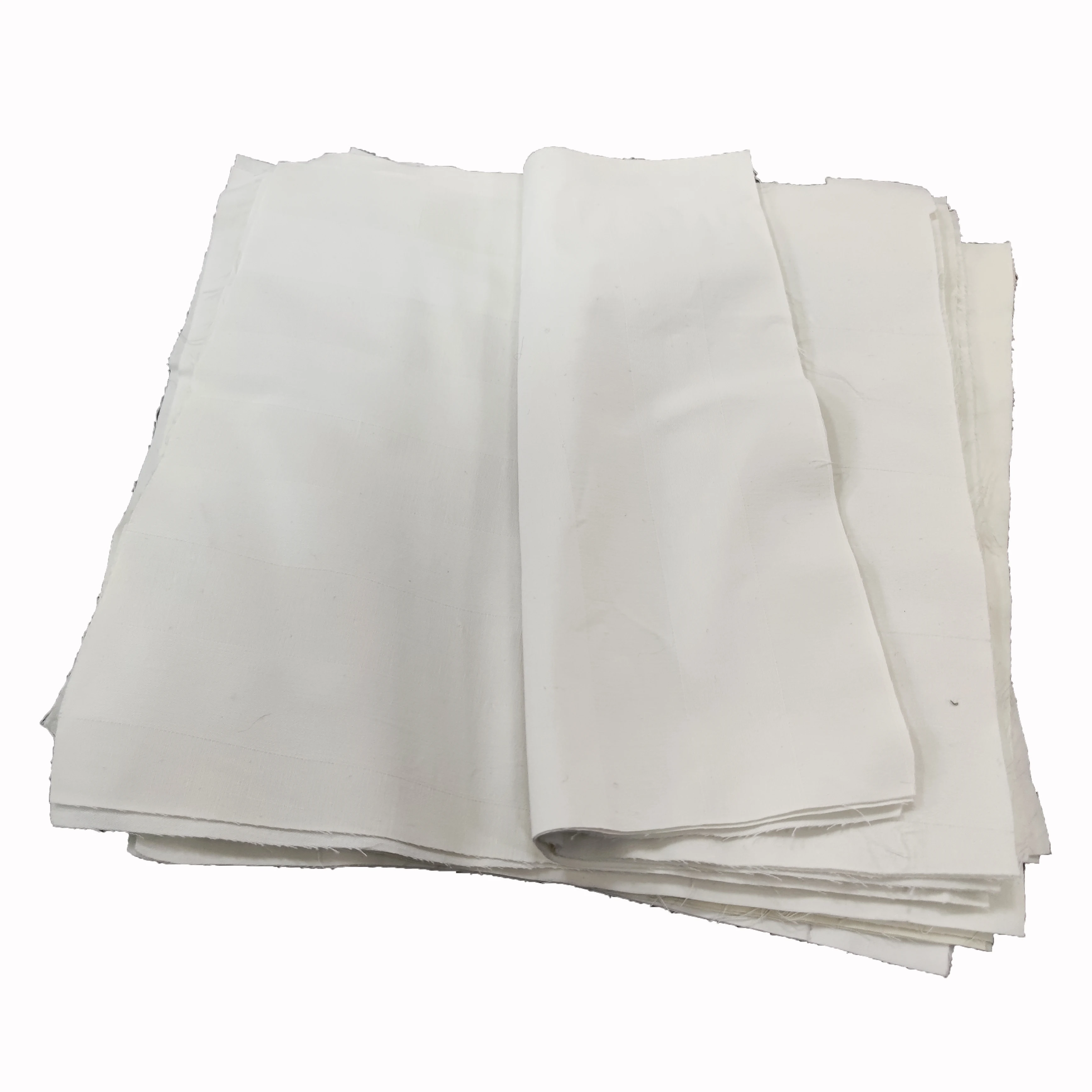 
Industrial cleaning bed sheets cut white rag cotton cloth wiping waste rags 