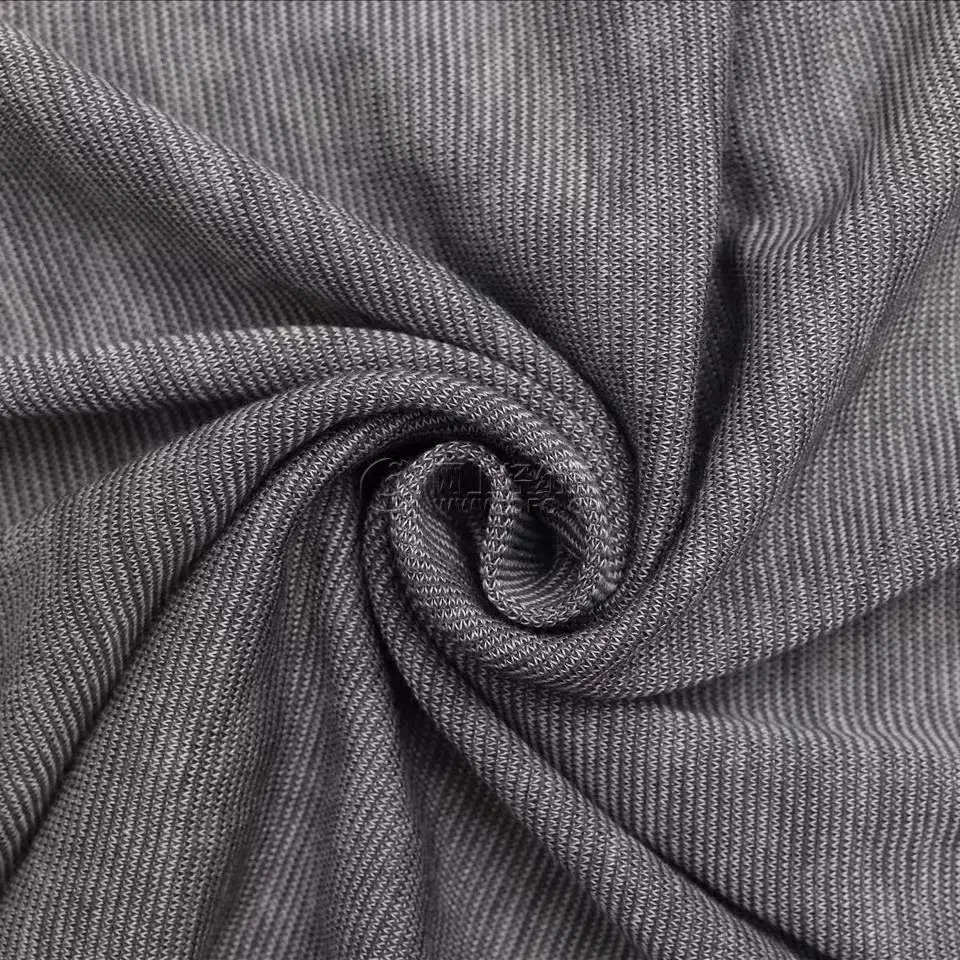 Wool Tencel 1*1 rib 170g knitted spandex plain T-shirt base fabric