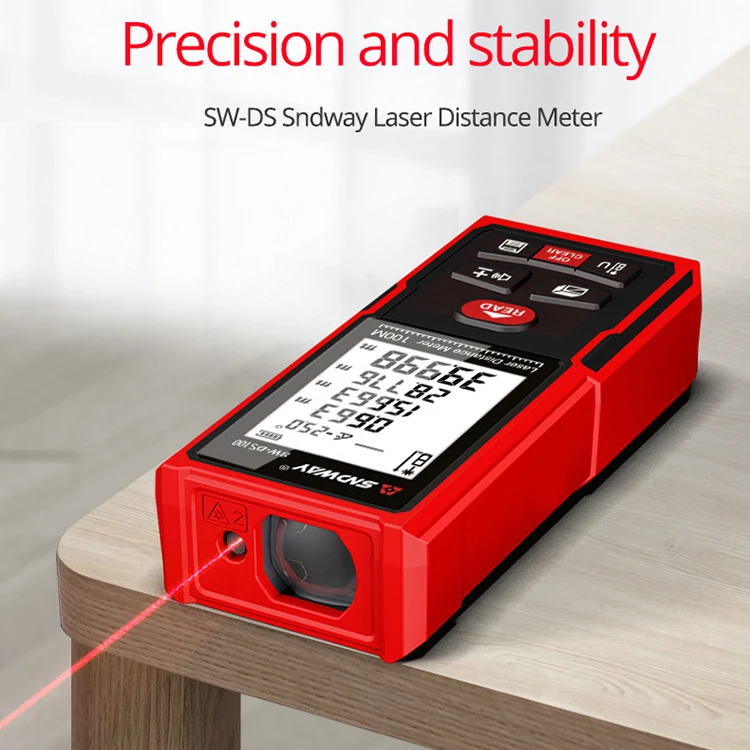 Wholesale SNDWAY SW-DS50 Laser Rangefinder Electronic angle level Laser Distance Meter