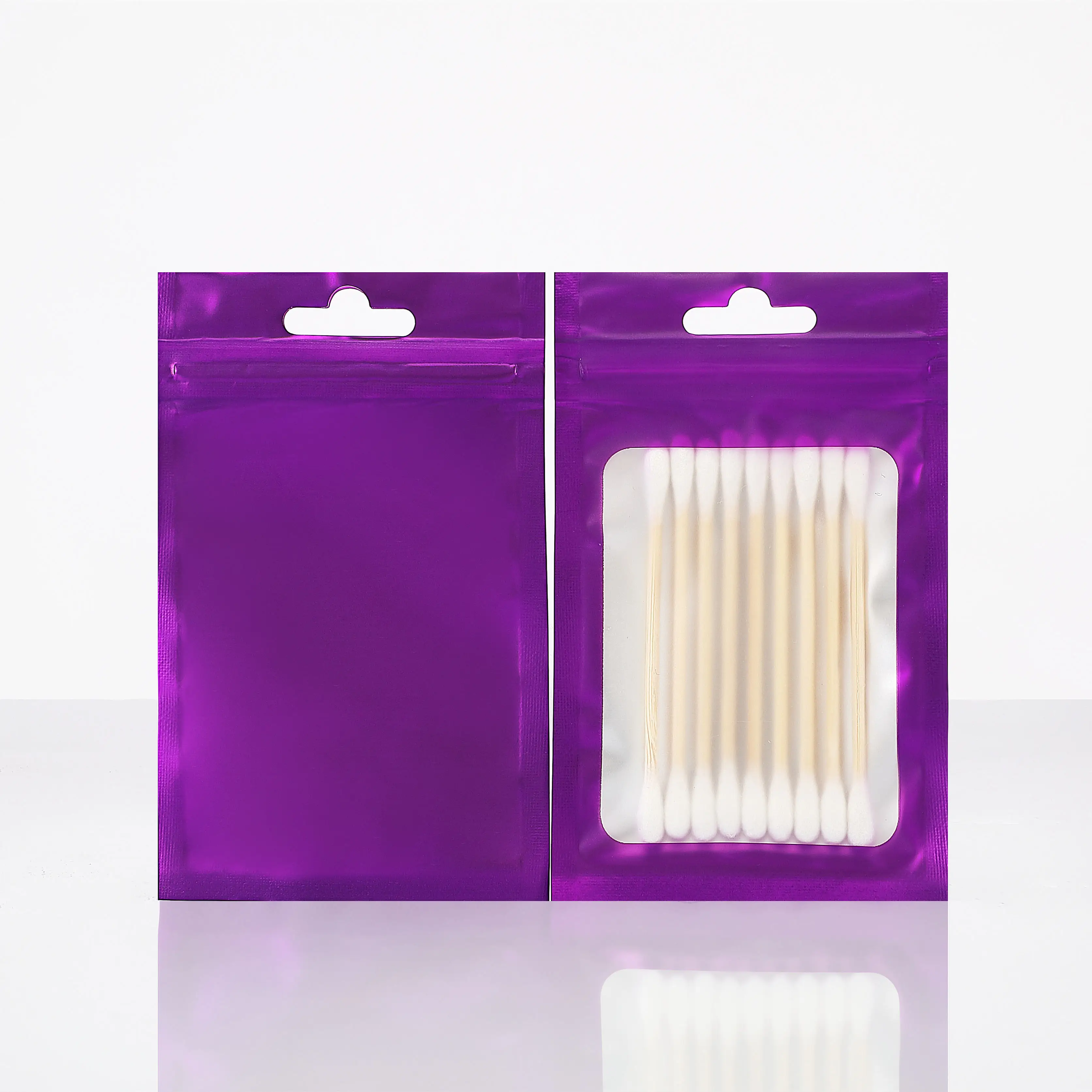 In Stock Laminated Plastic Bag Packaging Custom Waterproof Aluminum Foil Resealable Transparent Ziplock Bags