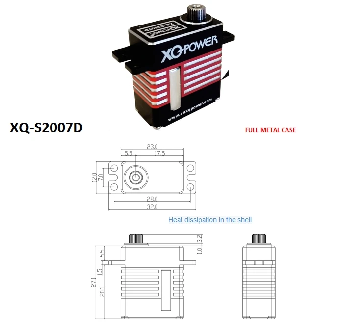 20g High Torque HV Metal Gear 7.5KG Mini Digital Flat Servo For 1/24 RC Monster Car Plane