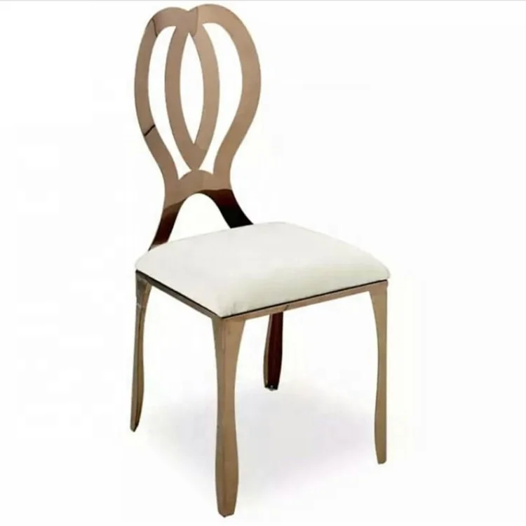 
Modern high quality delicate stainless steel dining chair 