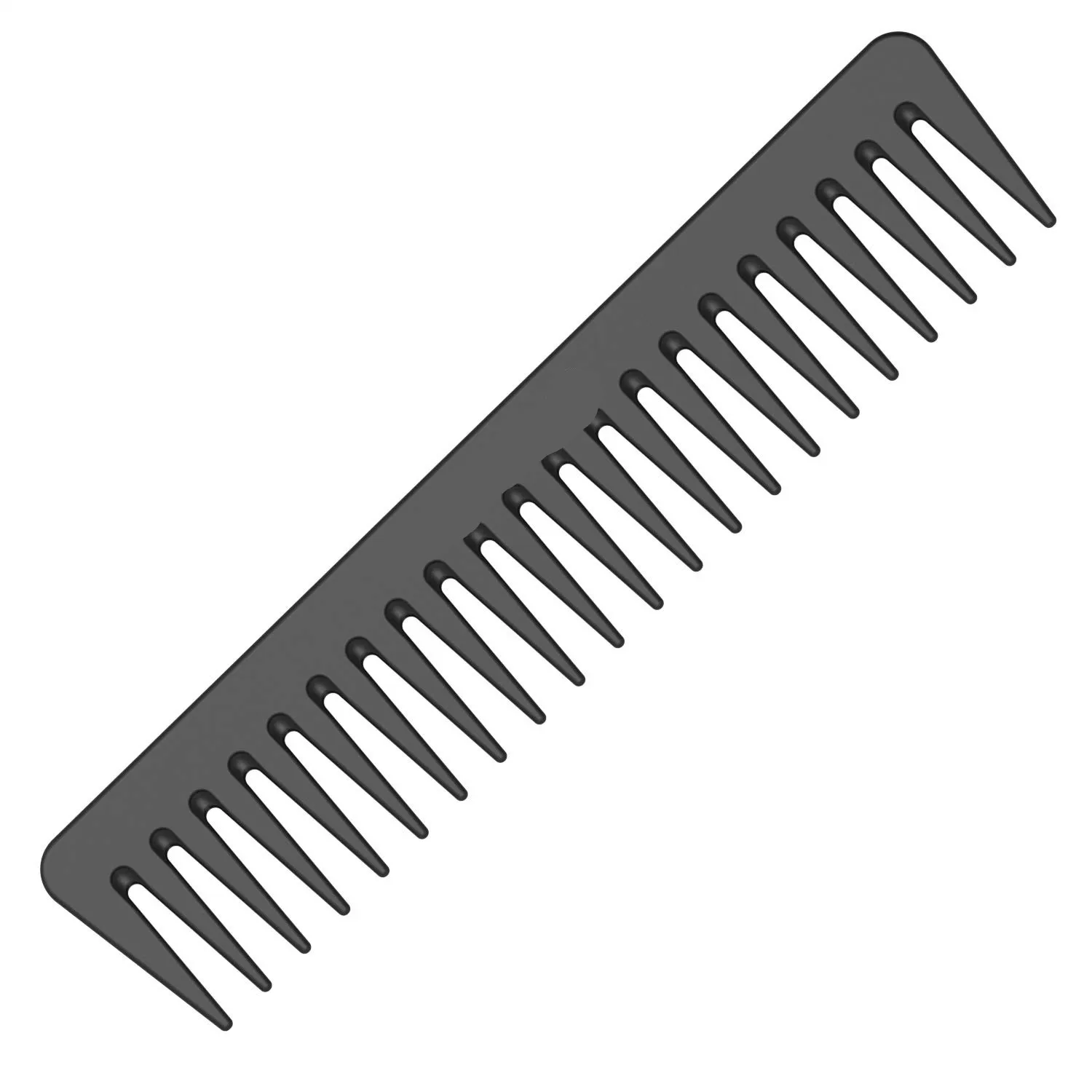 Black Carbon Wide Tooth Comb Detangling Barber Carbon Fiber Tooth Comb