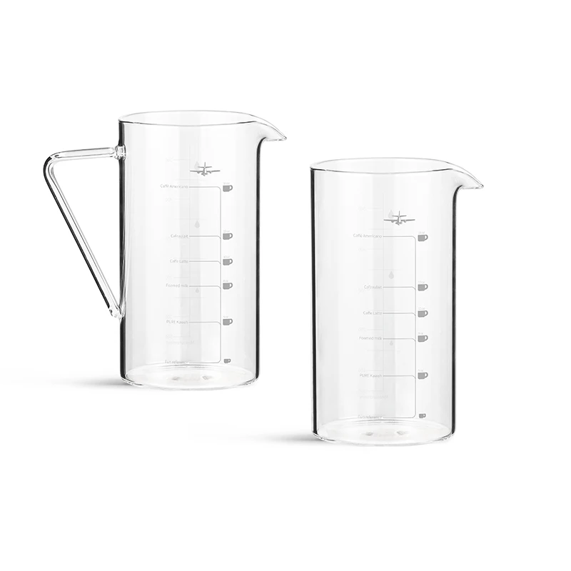 Measuring Glass Beaker Coffee Sharing Pot 500ml Graduated Beaker Glass Cup with Measurement for Coffee,Milk, Juice
