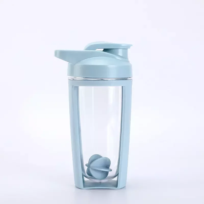 New design 500ml Portable Plastic Water Bottle Shake Cup Fitness Sports bottles Cup With a Scale