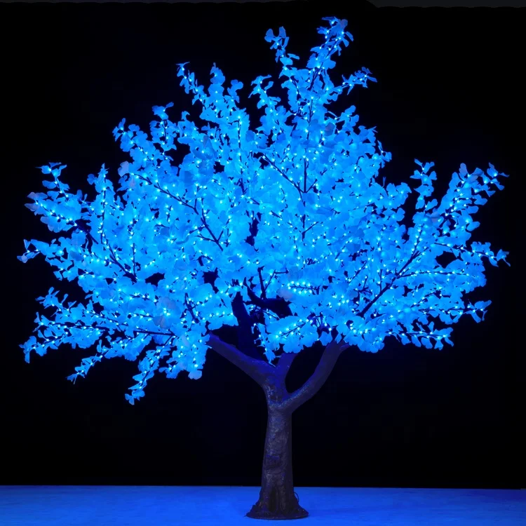 10FT Outdoor Garden Landscape Christmas Festive Decoration Artificial RGB Color Changing Ginkgo Large Led Tree