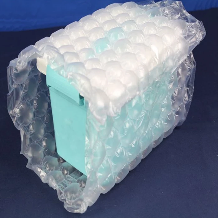 Plastic air cushion wrap film air column bubble packing glass protective bag with good price from factory