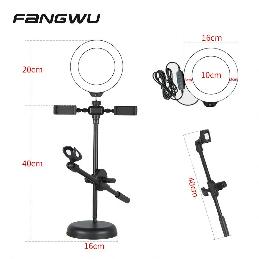 2020 Hot Sale Selfie Ring Tripod Desk Mic Stand For Tiktok And Youtube