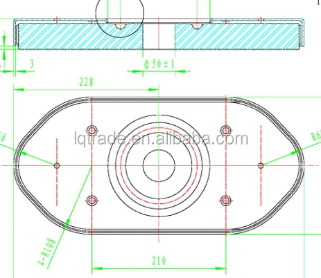 Linquan Refractory LQLV180 Slide Gate Plate with lower nozzles