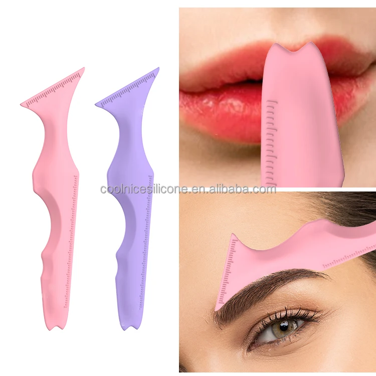 Простой и изысканный дизайн силиконовый трафарет для макияжа бровей линейка формирования Макияж многоразовый