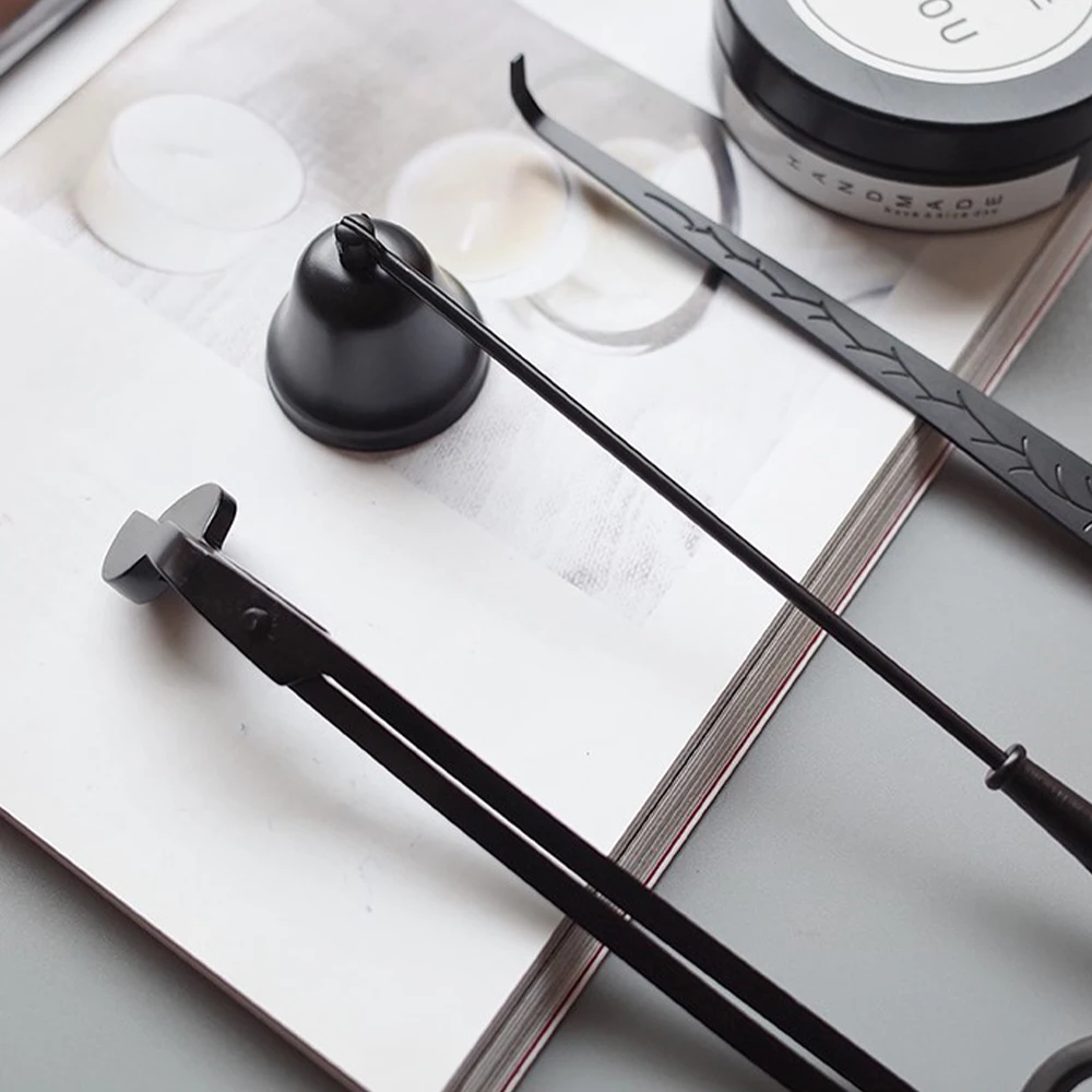 Wholesale Custom Accessories Scissors Tool Cutter Care Set Black Candle Wick Trimmer Kit