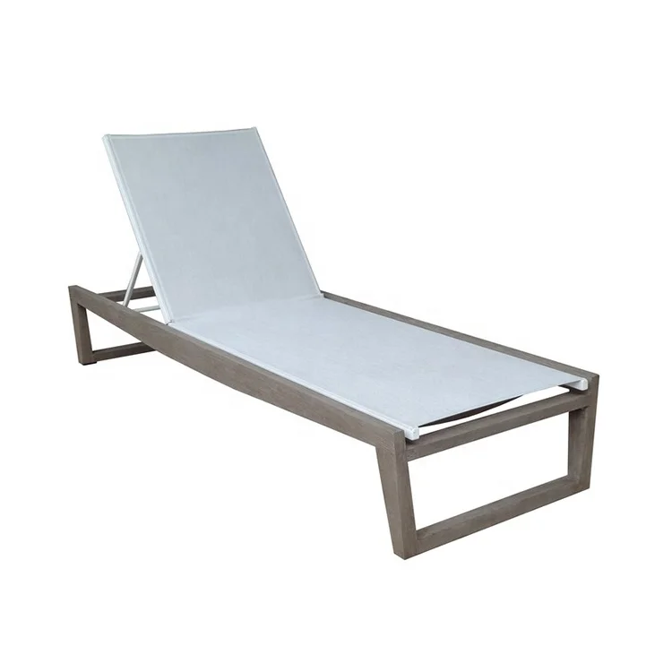 hot sale modern patio aluminium garden chaise lounge furniture beach poolside sun lounger outdoor recline sunbed with canopy