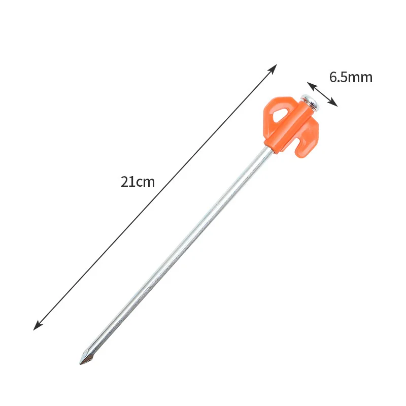 21 in 1 Aluminum Alloy Hook Shape Pattern Tent Nails with Storage Box for Camping Accessories