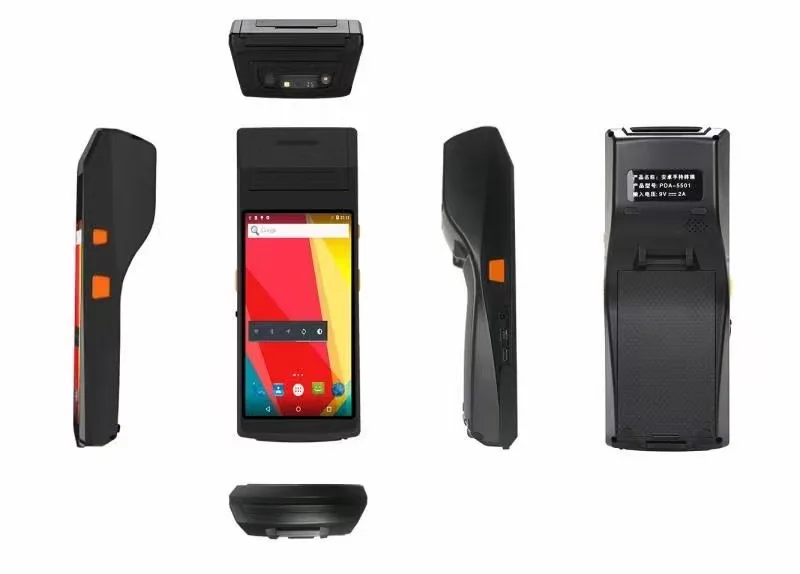 QS PDA 5501 handheld android pda barcode scanner printer all in one terminal