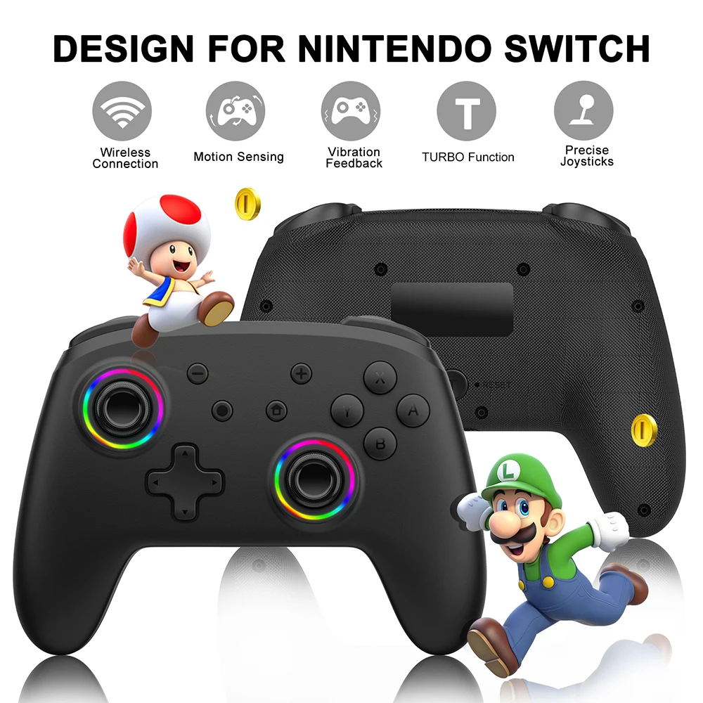 New Gamepad Switch Controller for OLED Switch Joystick with Anti-slip Wireless Joystick Switch
