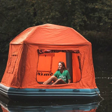 Inflatable water floating island platform tent rafting boat inflatable boat raft tent