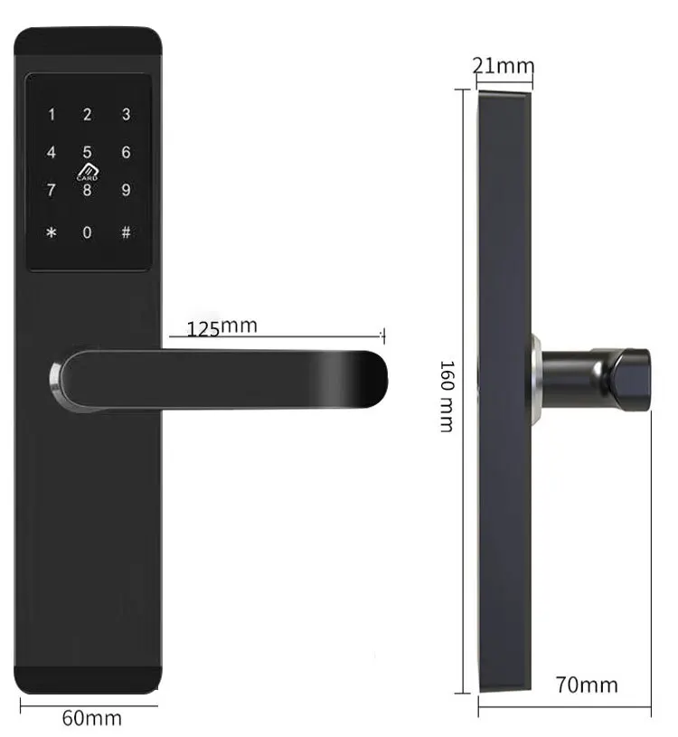 2022 security keyless 50 mortise swipe card door lock apartment hotel door rfid system with software